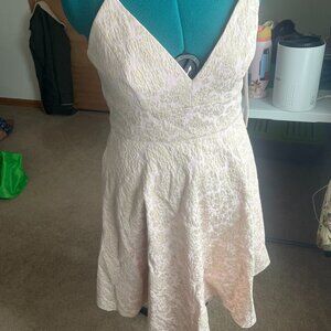 Badgley Mischika Light Pink and Gold Dress